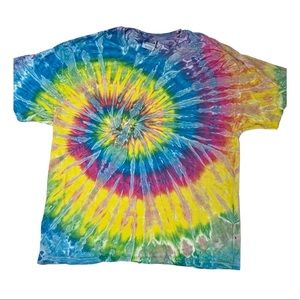 Classic Tie Dye T-Shirt XL Adult Unisex Hanes Multicolor Tee
